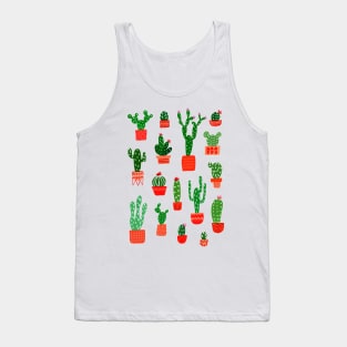 Cactus in pots in gouache Tank Top